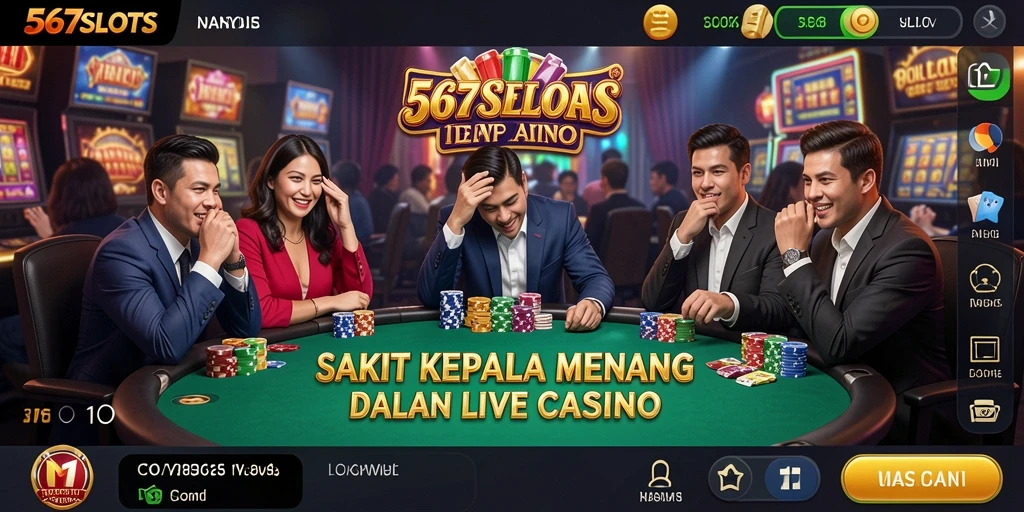 Tampilan gameplay Live Casino 567SLOTS yang menawan dan mendebarkan.