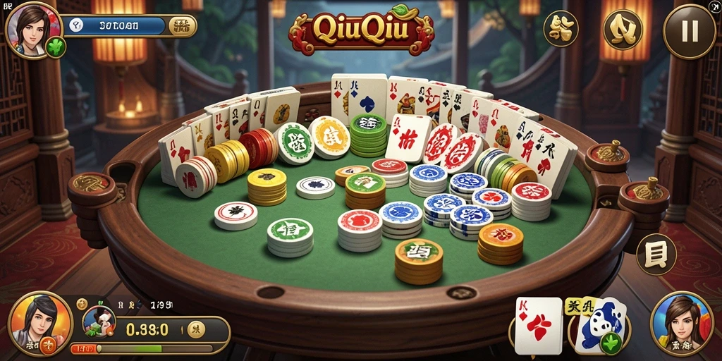 Menampilkan gameplay QiuQiu yang seru dan interaktif.