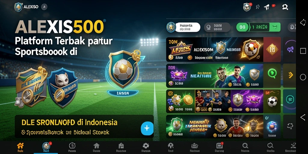 Tampilan antarmuka ALEXIS500 yang menarik untuk pengalaman taruhan olahraga.