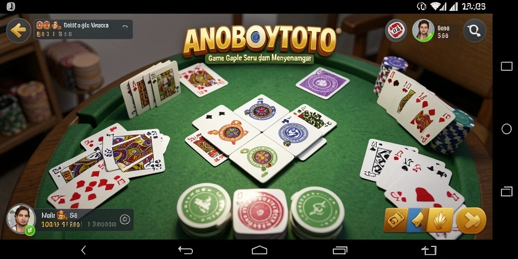 Screenshot gameplay ANOBOYTOTO dengan suasana Gaple yang menyenangkan.