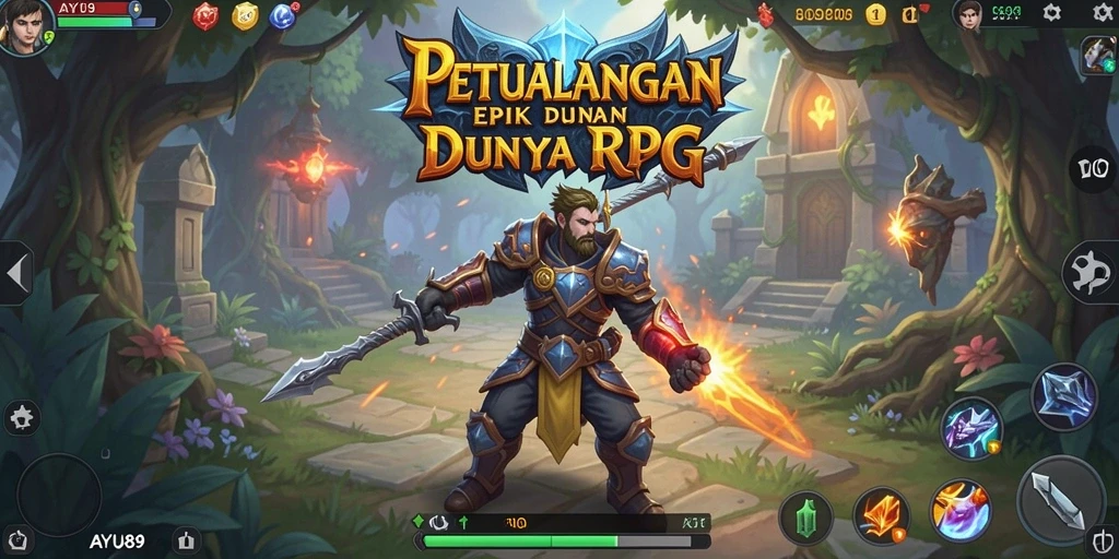 Tampilan gameplay seru dalam dunia RPG yang menakjubkan.