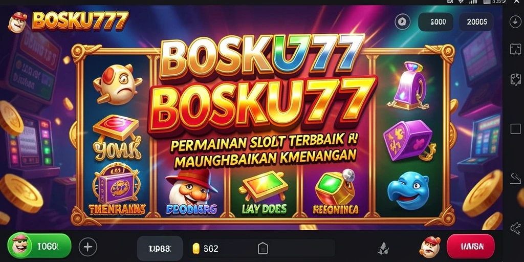 Screenshot gameplay menampilkan gulungan mendebarkan BOSKU777.