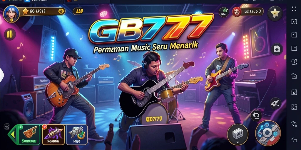 Tampilan gameplay GB777 yang penuh warna dan energik.