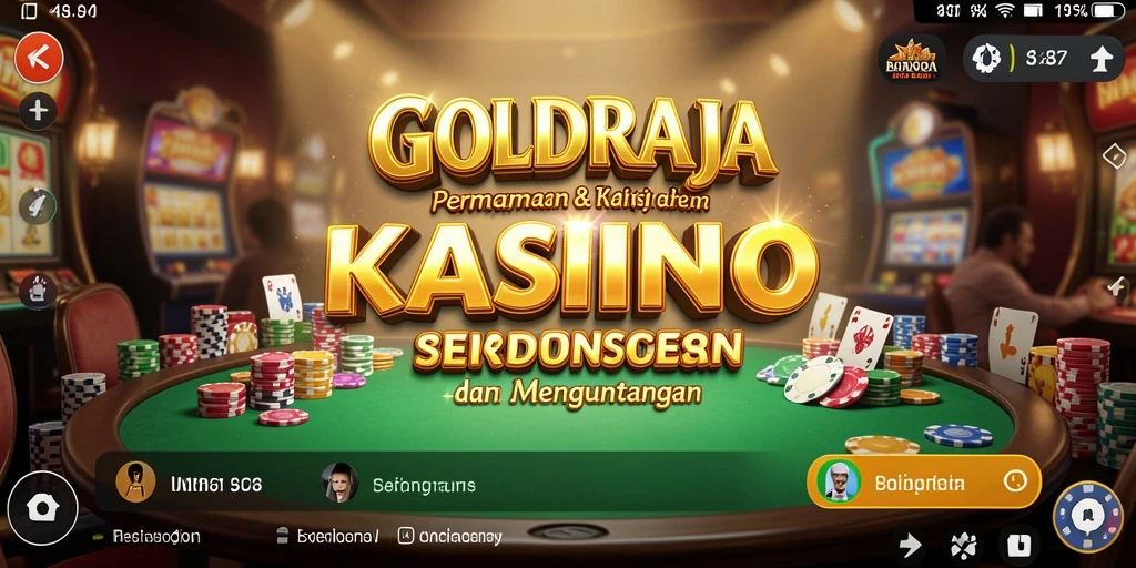 Tampilan gameplay GOLDRAJA yang menakjubkan dan menarik.
