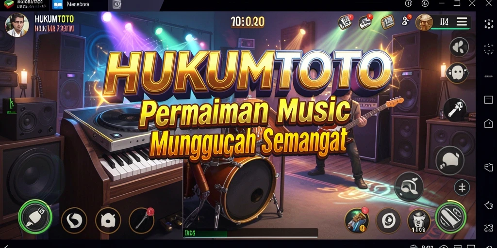 Tampilan permainan HUKUMTOTO yang menarik dengan berbagai efek musik.
