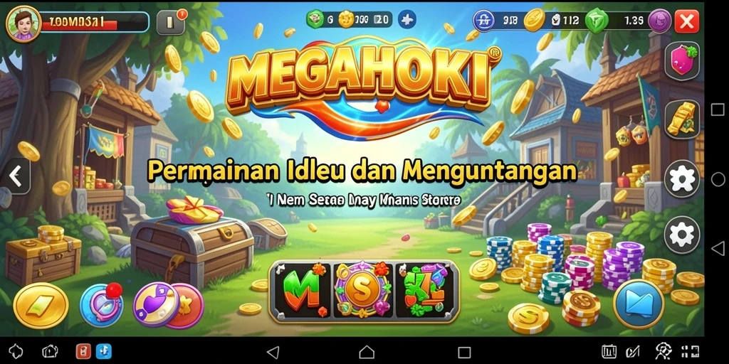 Tampilan gameplay MEGAHOKI yang menarik dan interaktif.