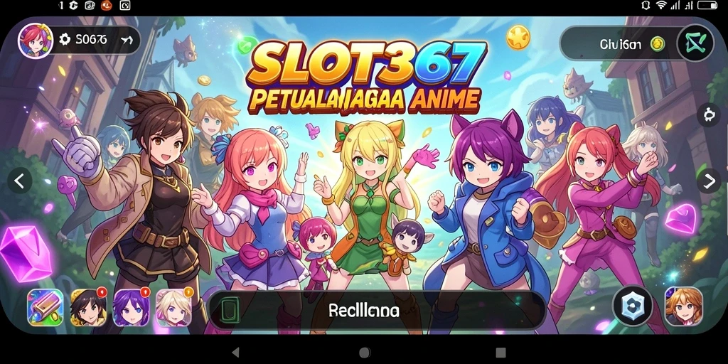Tampilan layar permainan SLOT367 yang penuh warna dan karakter Anime.