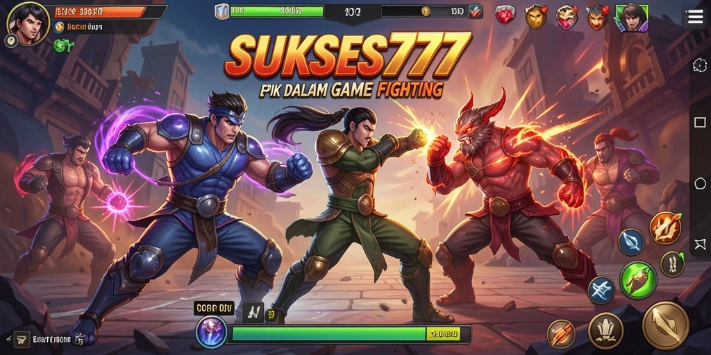 Menampilkan aksi intens dalam pertarungan Fighting di SUKSES777.