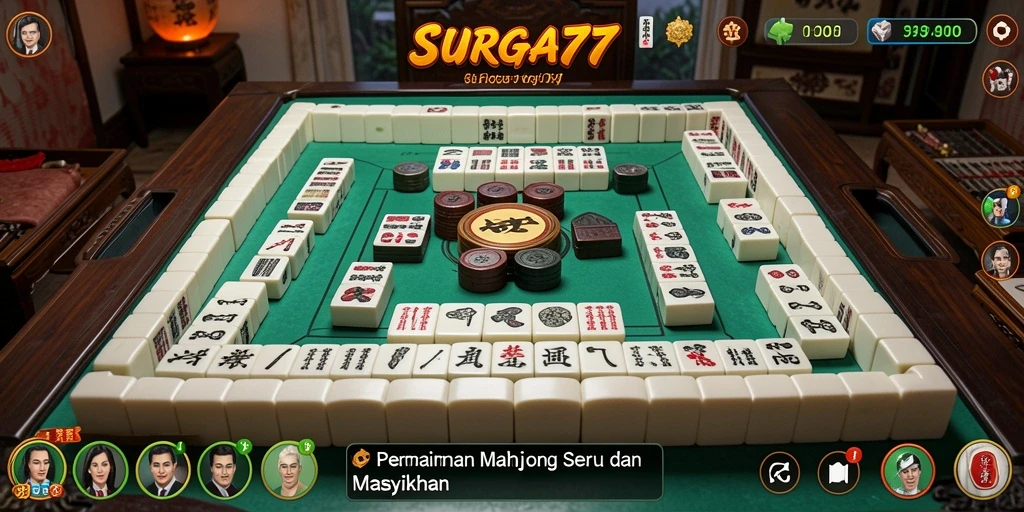 Gameplay seru Mahjong di SURGA77 dengan grafis menawan.