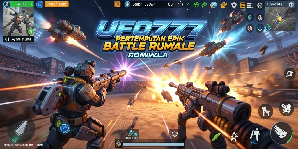 Gameplay intens dengan pertempuran seru dalam UFO777.