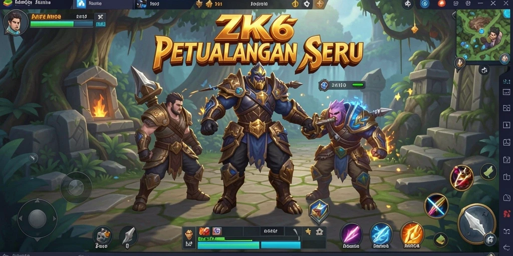 Screenshot utama dari gameplay seru ZK6 dalam dunia ARPG.